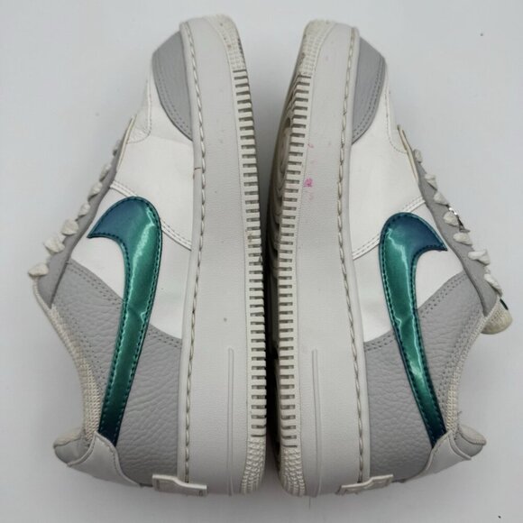 Nike Air Force 1 Shadow Low Womens Size 7 White Spruce Green Gray DR7856-100 - Picture 10 of 14